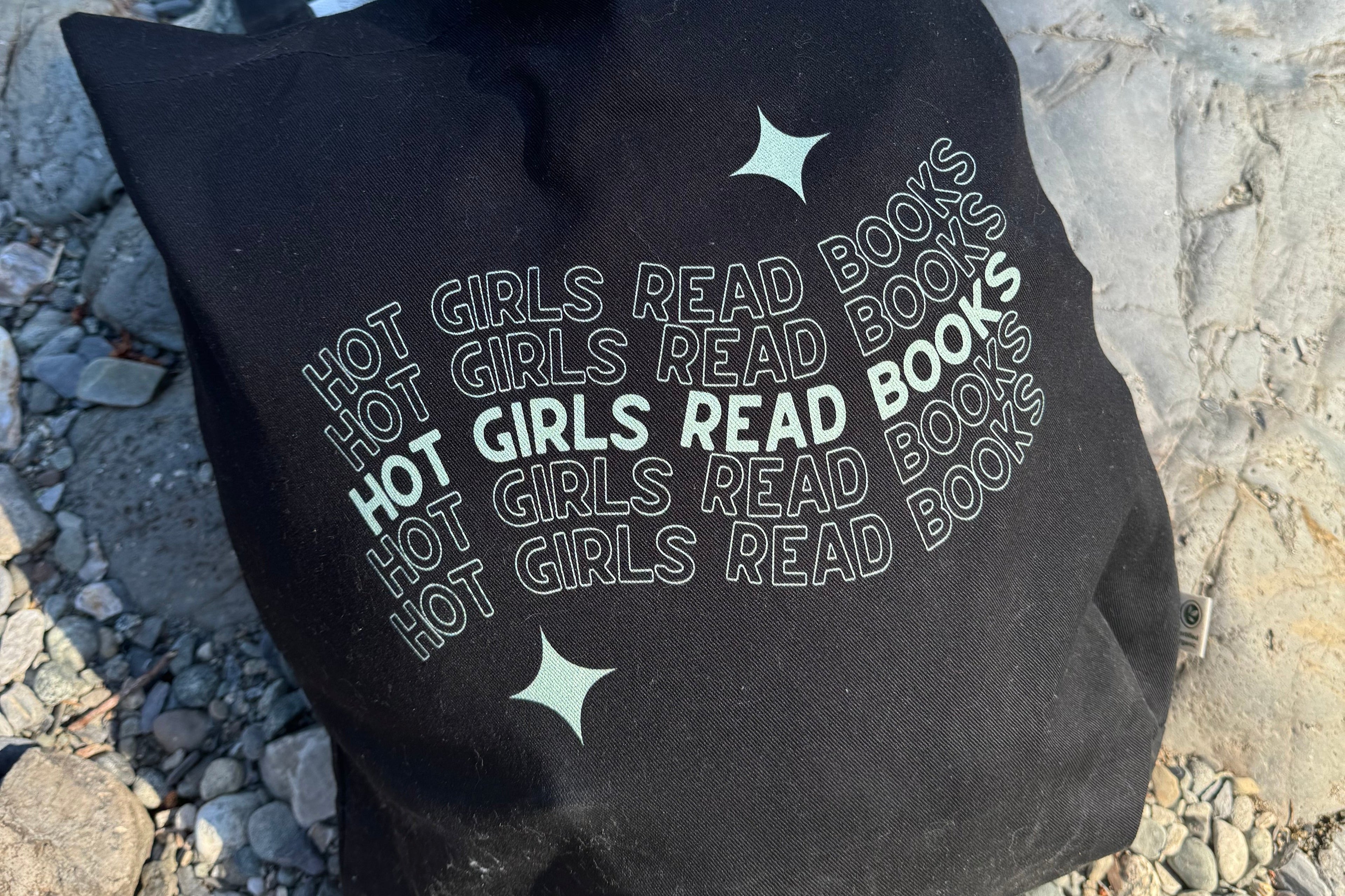 a tote bag for books on the beach