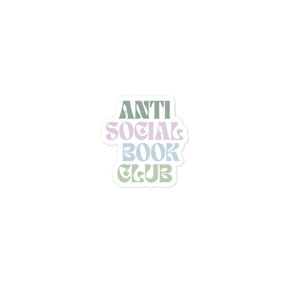 Anti Social Book Club Sticker